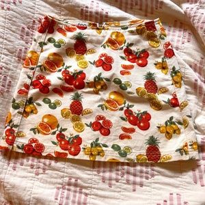 Fruit Print Mini Skirt Urban Outfitters